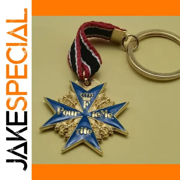 Mini Prussian Iron Cross Key Chain Badge