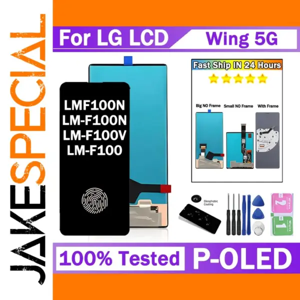 P-OLED Touch Screen for LG Wing 5G LCD Digitizer Assembly