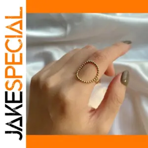 Trendy Gold Stainless Steel Women's Ring