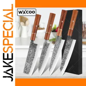 Professional Chef Knife Set with Wooden Handle