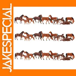 30pcs HO Scale Brown Horse Model Set