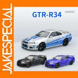 1:32 GTR R34 R35 Diecast Alloy Model Car