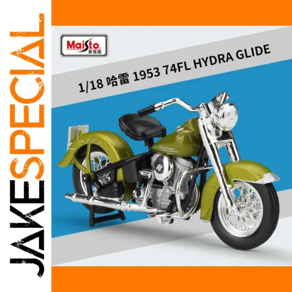 Maisto 1:18 Harre 1953 Hydra Glide Motorcycle Model