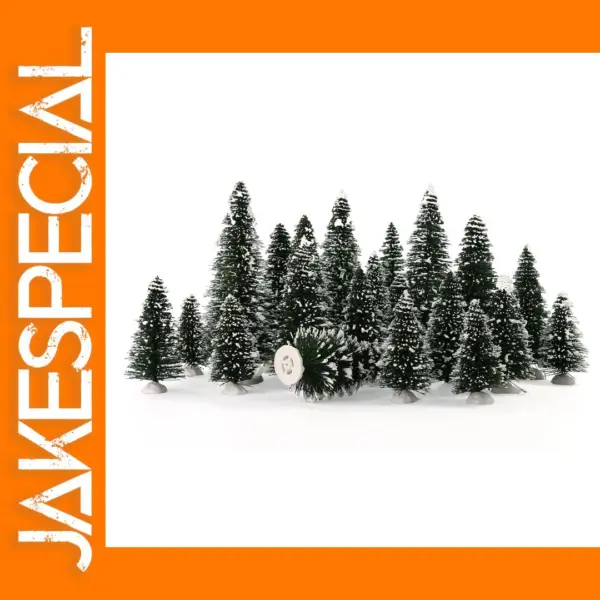 Miniature Snowy Pine Trees - 20 Pack