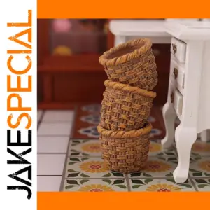 Miniature Woven Rattan Storage Basket Set