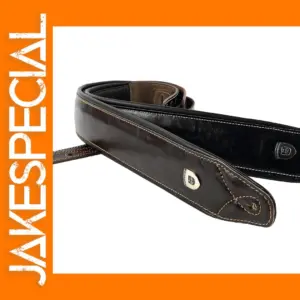 Adjustable Genuine Leather Guitar Strap Black/Brown