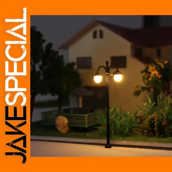 10pcs HO Scale Warm White LED Street Lamps