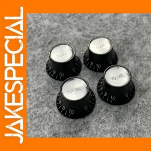4pcs Vintage Black LP Guitar Tone Volume Knobs