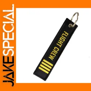 Yellow Airplane Double-Sided Keychain