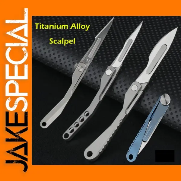 Titanium Alloy Folding Scalpel Knife with Blades