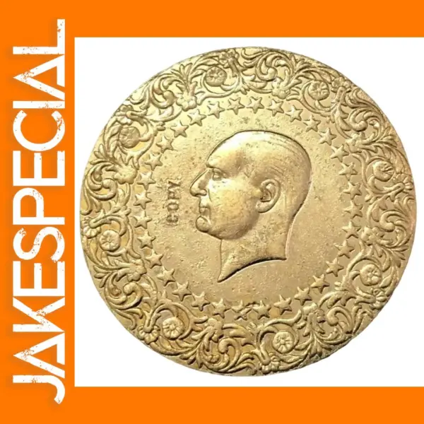1951 Turkey 500 Kurus Gold Replica Coin