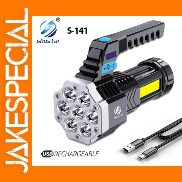 Rechargeable 7 LED COB Flashlight S-141