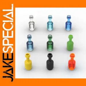 10PCS Transparent Glass Bottle Building Blocks