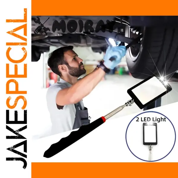 Telescoping Inspection Mirror with LED Light