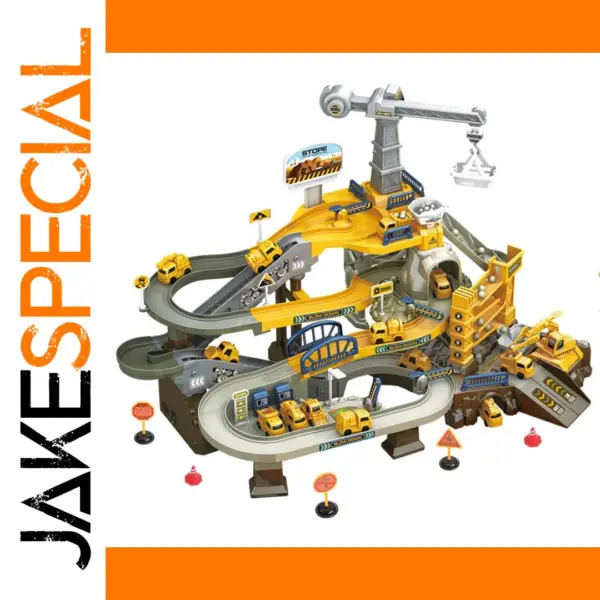 Multi-Level Car Parking Lot Playset for Kids