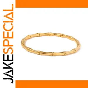 Gold Plated Stainless Steel Bamboo Bracelet