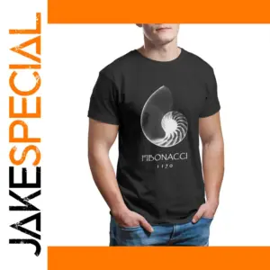Fibonacci Nautilus Shell Graphic Cotton T-Shirt