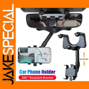 Universal 360° Rotatable Rearview Mirror Phone Holder