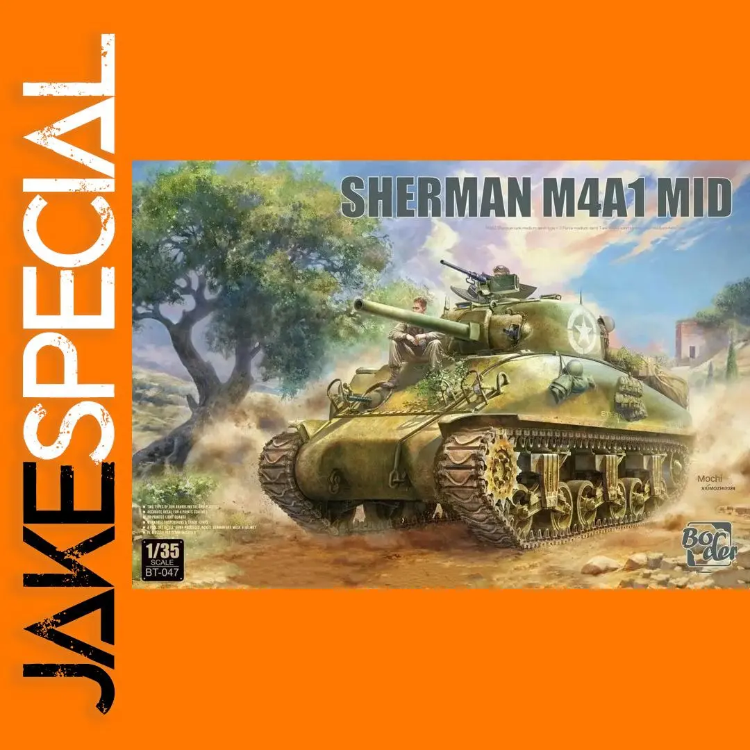 Border BT-047 Sherman M4A1 Mid Tank Model Kit 1 Border BT-047 Sherman M4A1 Mid Tank Model Kit