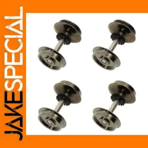HO Scale Metal Drive DC Wheelsets - 2 Pairs