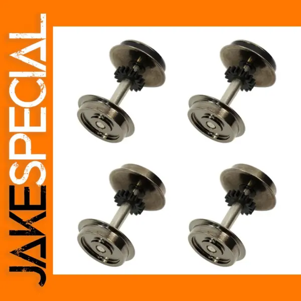 HO Scale Metal Drive DC Wheelsets - 2 Pairs