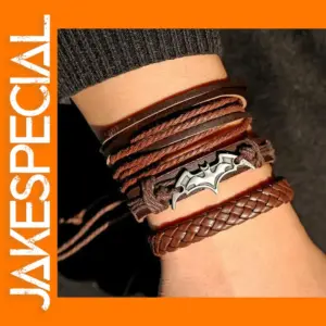 Vintage Animal Pattern Leather Bracelet for Men