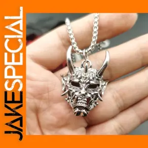 Gothic Devil Skull Mask Pendant Necklace