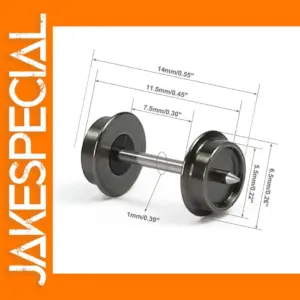12pcs N Scale Metal Wheels for Model Trains
