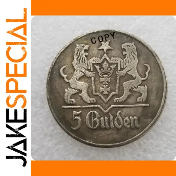 1923 Poland Danzig 5 Gulden Replica Coin