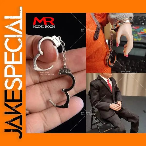 1/6 Scale Openable Metal Handcuffs for Action Figures
