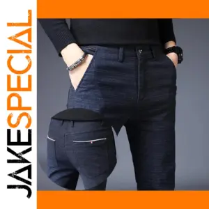 Men's Slim Fit Plaid Dress Pants