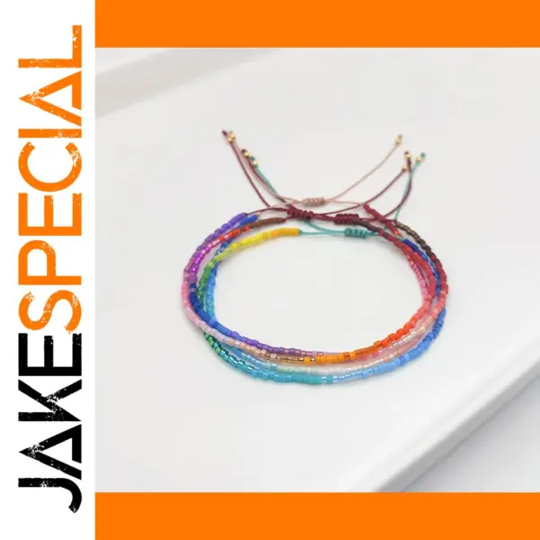 Dainty Gradient Color Beaded Bracelet for Women