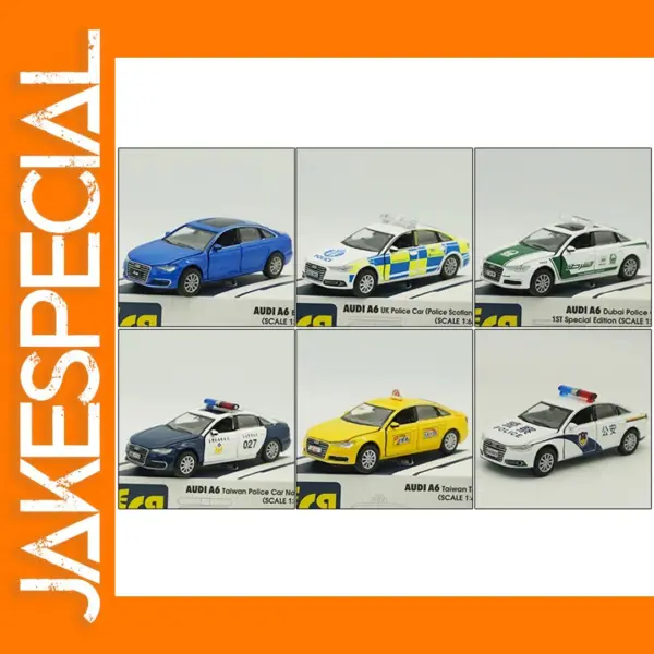 1:64 Audi A6 Diecast Alloy Taxi Model