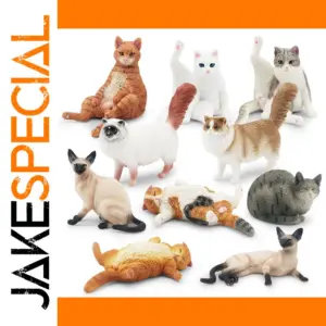 Miniature PVC Cat Figurine Ragdoll Sleeping Toy