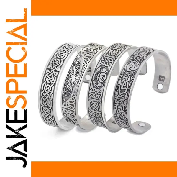 Viking Magnetic Cuff Bracelet for Men