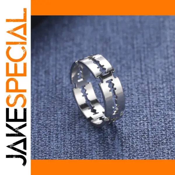 Punk Stainless Steel Blade Ring for All
