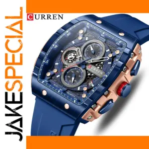 Luminous Quartz Sports Watch with Silicone Strap