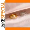 Gold Color Sea Wave Stainless Steel Ring