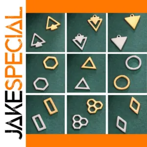 5pcs Stainless Steel Geometric Jewelry Charms
