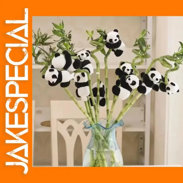 Cute Mini Panda Plush Clip Toy for Home Decor