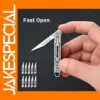 Folding Knife with 10 Stainless Steel Blades