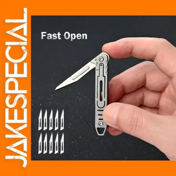 Folding Knife with 10 Stainless Steel Blades