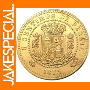 1875 Spain 5 Centimos Replica Coin