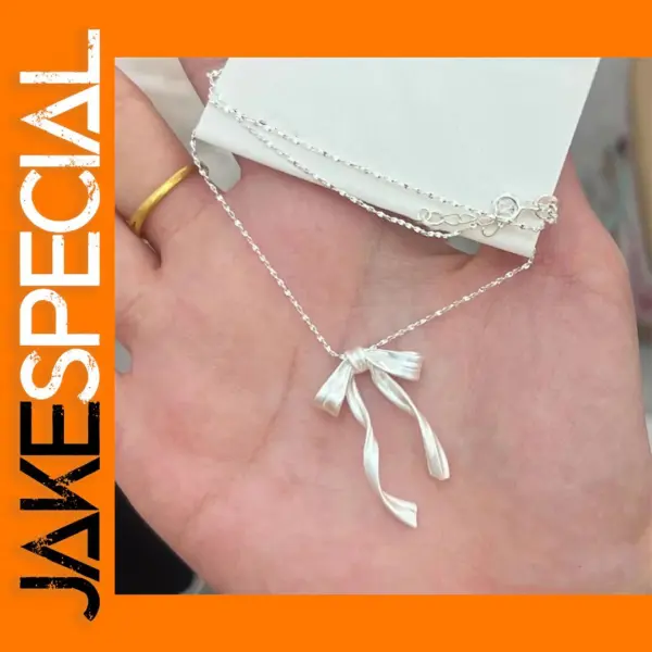 Elegant Bow Pendant Necklace for Women