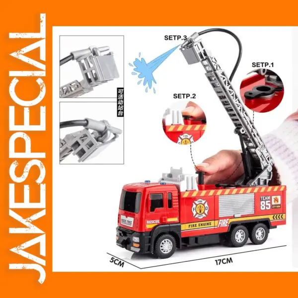 Red Water Sprinkler Fire Truck Toy