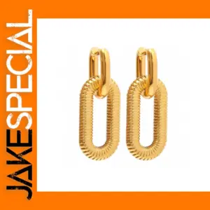 18K Stainless Steel Drop Earrings for Women