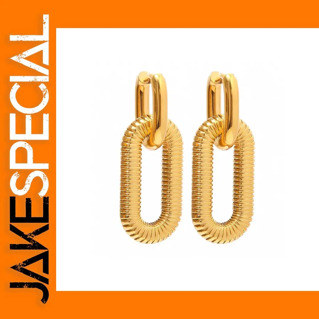 18K Stainless Steel Drop Earrings for Women 1 18K Stainless Steel Drop Earrings for Women