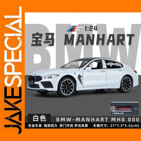 1:24 BMW M8 MH8 800 Diecast Alloy Model