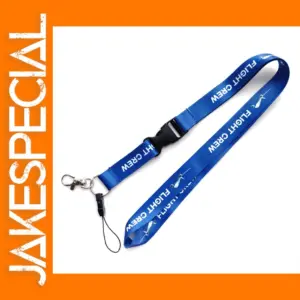FLIGHT CREW Blue ID Lanyard Keychain