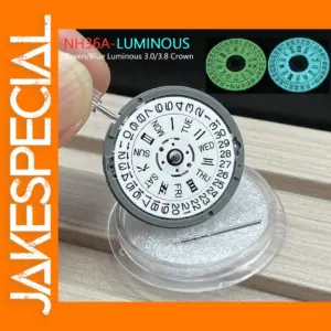 NH36A Green Blue Luminous Watch Movement